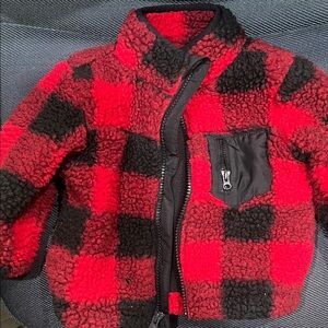Wonder Nation Red and Black Plaid Kids Jacket